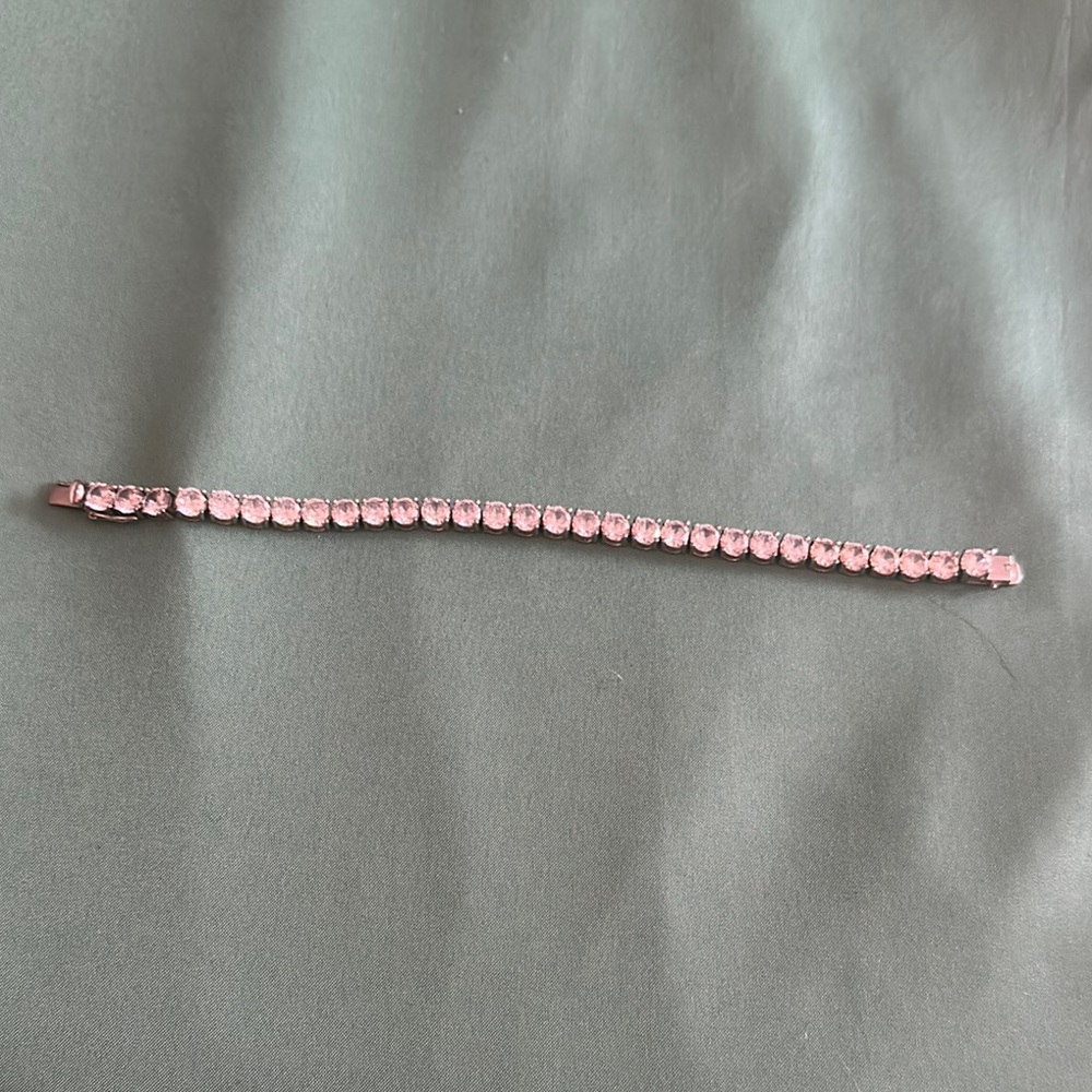 Elegant Pink Tennis Bracelet